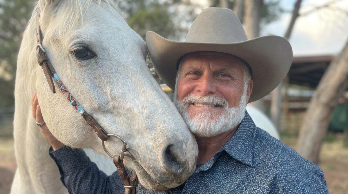 Brian Inman with his horse — Mountain Bear Homes, Payson AZ