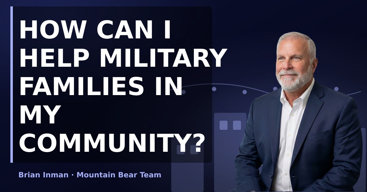 How can I help military families in my community?